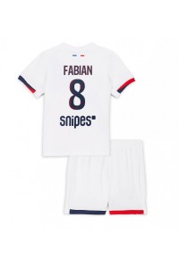 Paris Saint-Germain Fabian Ruiz #8 Jalkapallovaatteet Lasten Vieraspeliasu 2025-26 Lyhythihainen (+ Lyhyet housut)